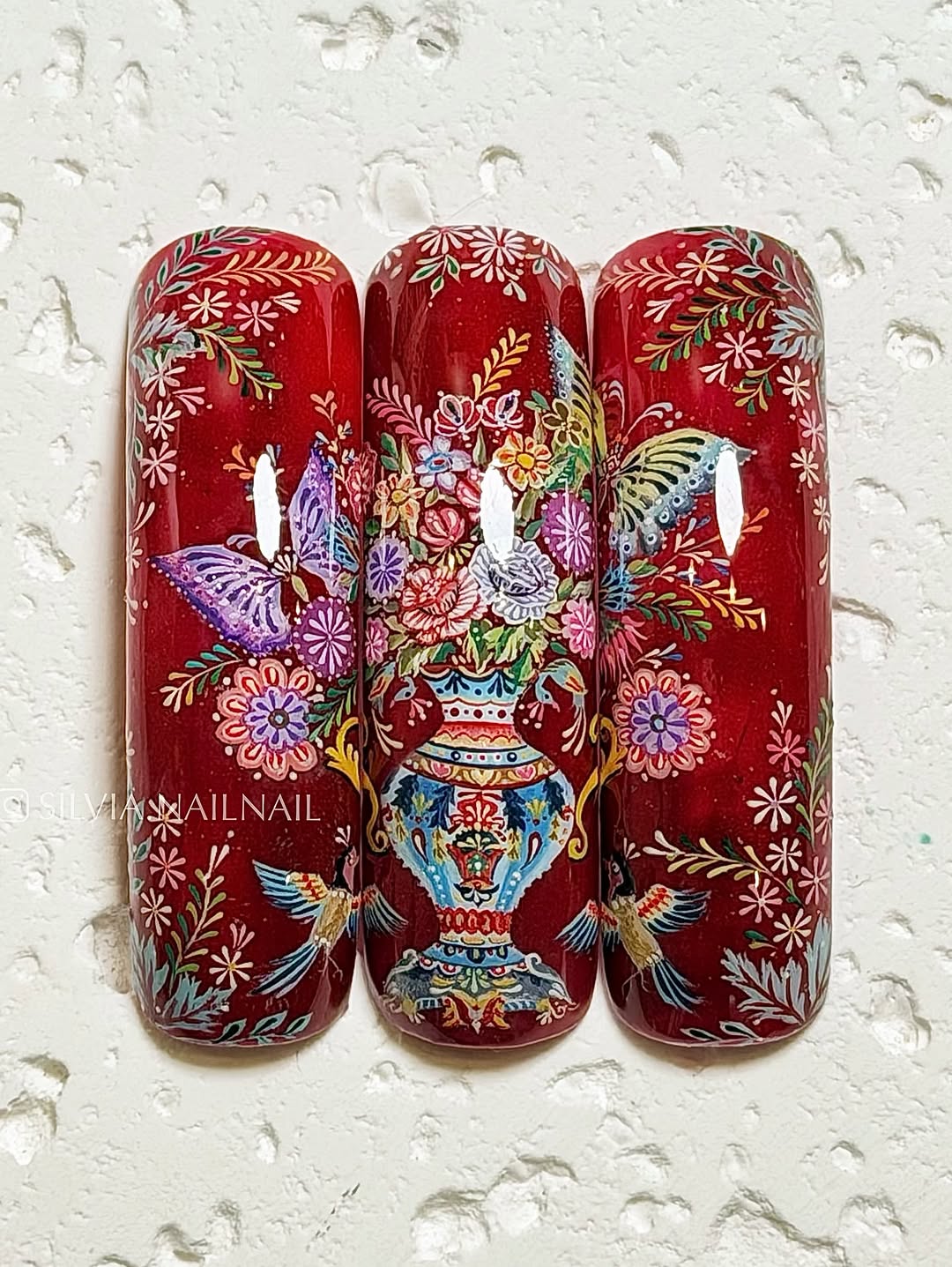 【靜態藝術花磚設計-專業組】 冠軍 花瓶盛放的不只是花 還有這段創作旅程的累積 雖然無法超越自己的撲克牌花磚 但每一步 都比昨天更靠近理想 #美甲比賽 #美甲競賽 #花磚比賽 #花磚
