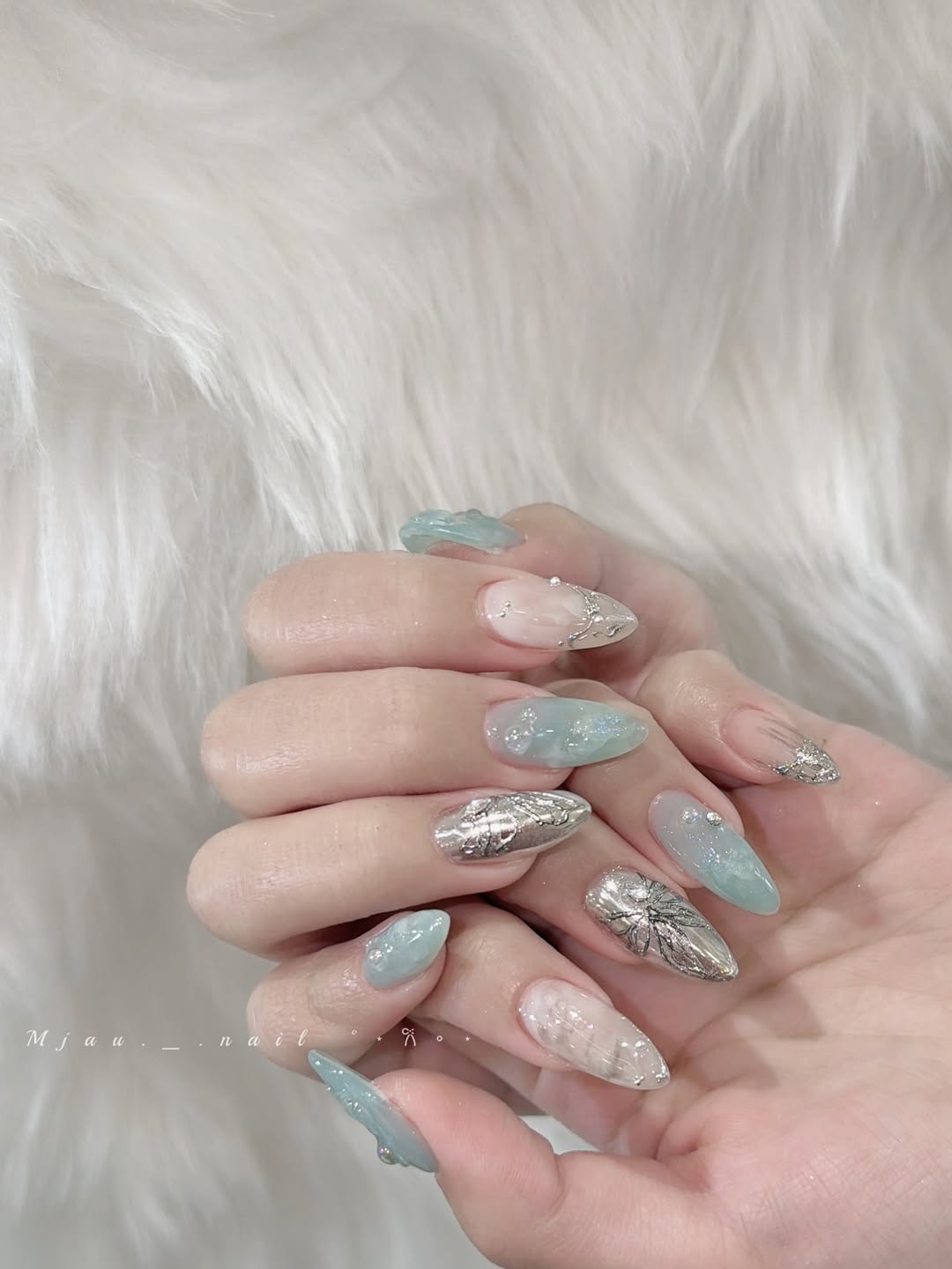 ౨ৎ˚⟡˖ ࣪ 薄荷綠☺️☺️☺️ Nail by 菲 ☪︎ 美甲預約/詢價唯一管道LINE:@mjau._.nail ☪︎ 預約前請先詳讀預約資訊 ☪︎ 每月10號開放舊客預約/15號開放新客預約 . ‷‷‷ 美甲創業班課程諮詢官方LI…