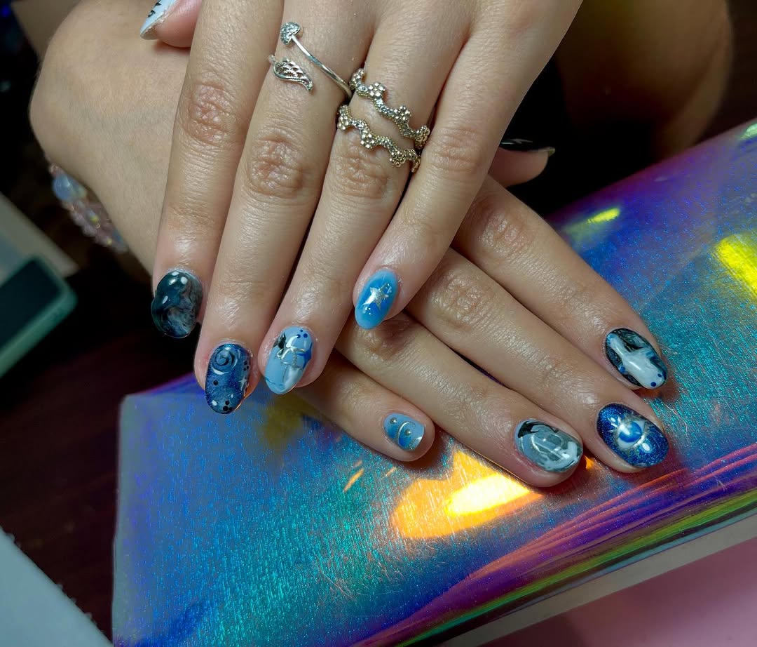 Set con temática de Gojo y Geto ! #jujustukaisen #uñas #costarica