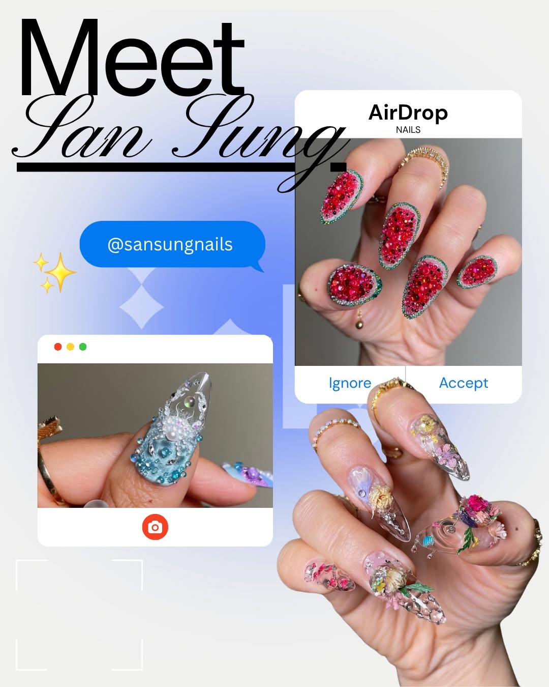 Meet ____: Edition Eleven Known for her intricate beaded nail art and meticulous attention to detail, @sansungnails sha…