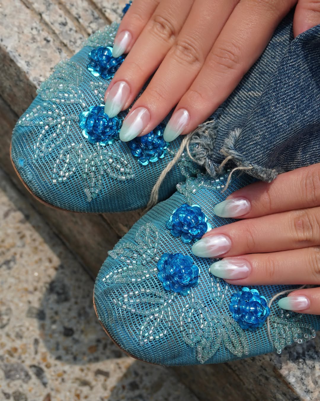 Sky blue🩵💙 #unistella #ネイルサロン #ユニステラ #UnistellaSeoul #unistella_jisun_nails